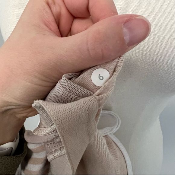 Lululemon Power Y Tank Top Narrow Bold Stripe White Nude - Picture 14 of 16